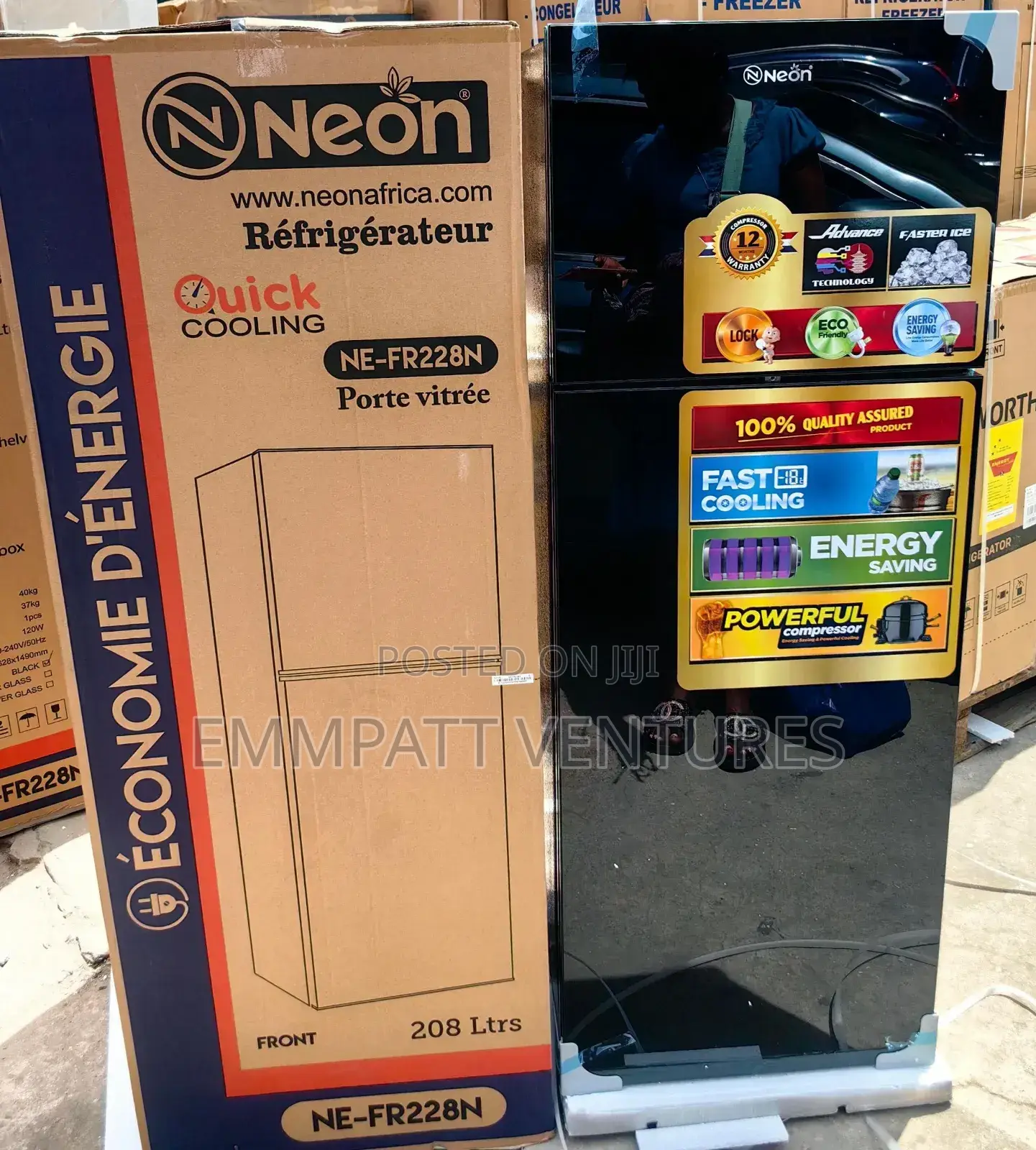208l Neon Double Door Refrigerator