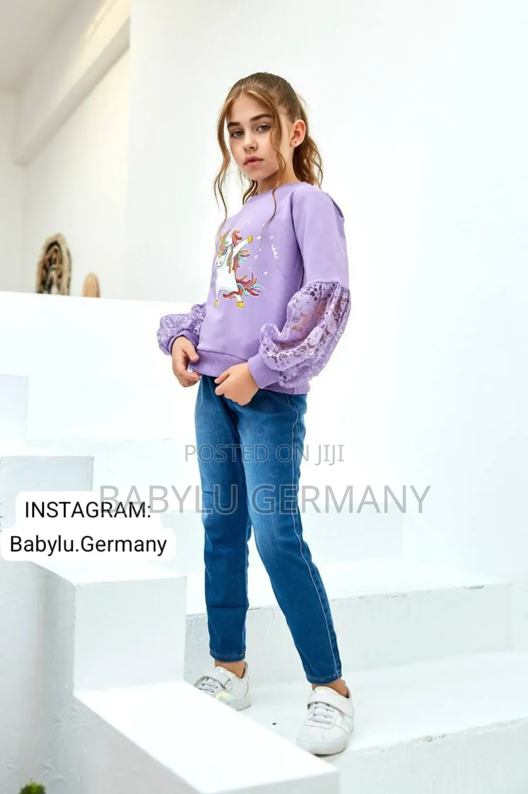 Stylish Kids Purple Sweater and Jeans Set : Turkey Imported