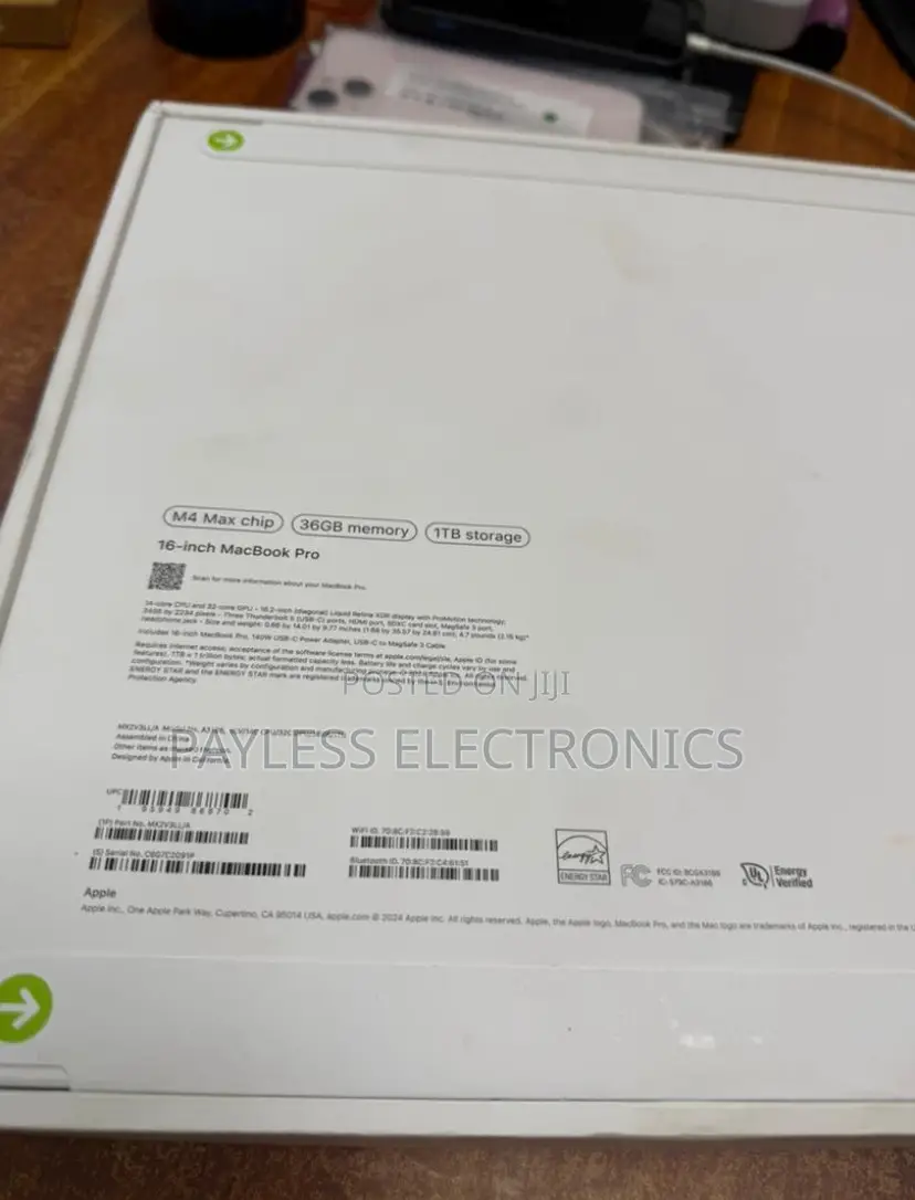 New Apple MacBook Pro 2024 M4 Max 16-Inch 36GB Apple M4 Max SSD 1T