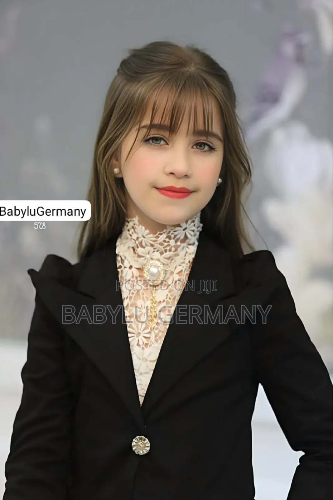 Complete Black Girl's Suit Set ; Turkey Luxury Brand