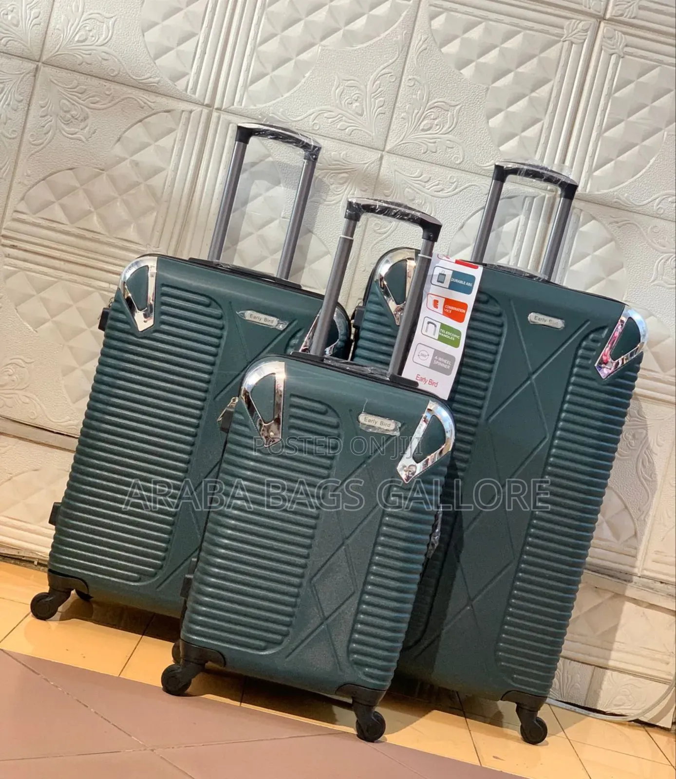 3sets Unbreakable Suitcases Available for Sale
