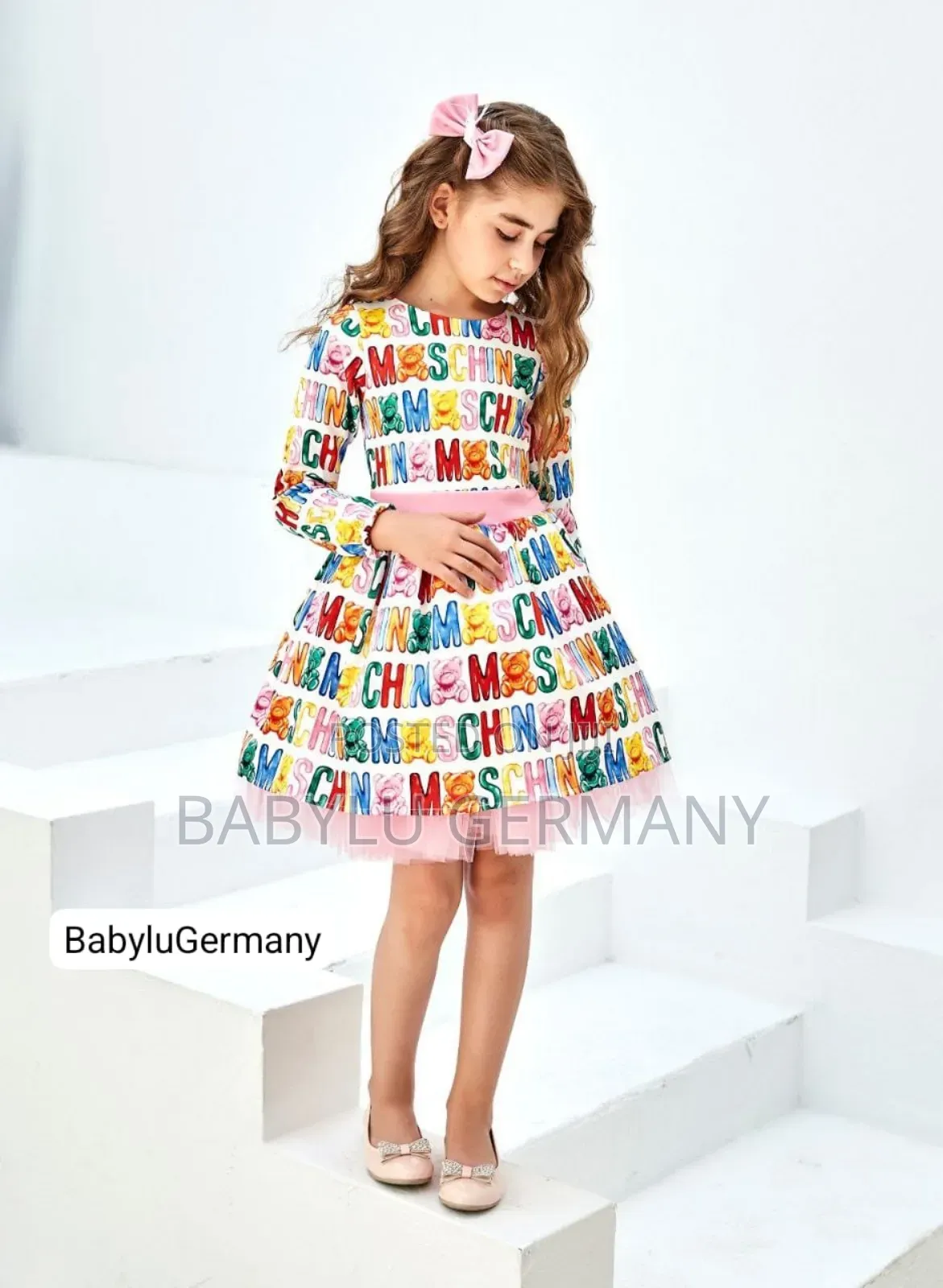 Turkey Luxury Pink Moschino Girl Princess Dress / Ball Gown