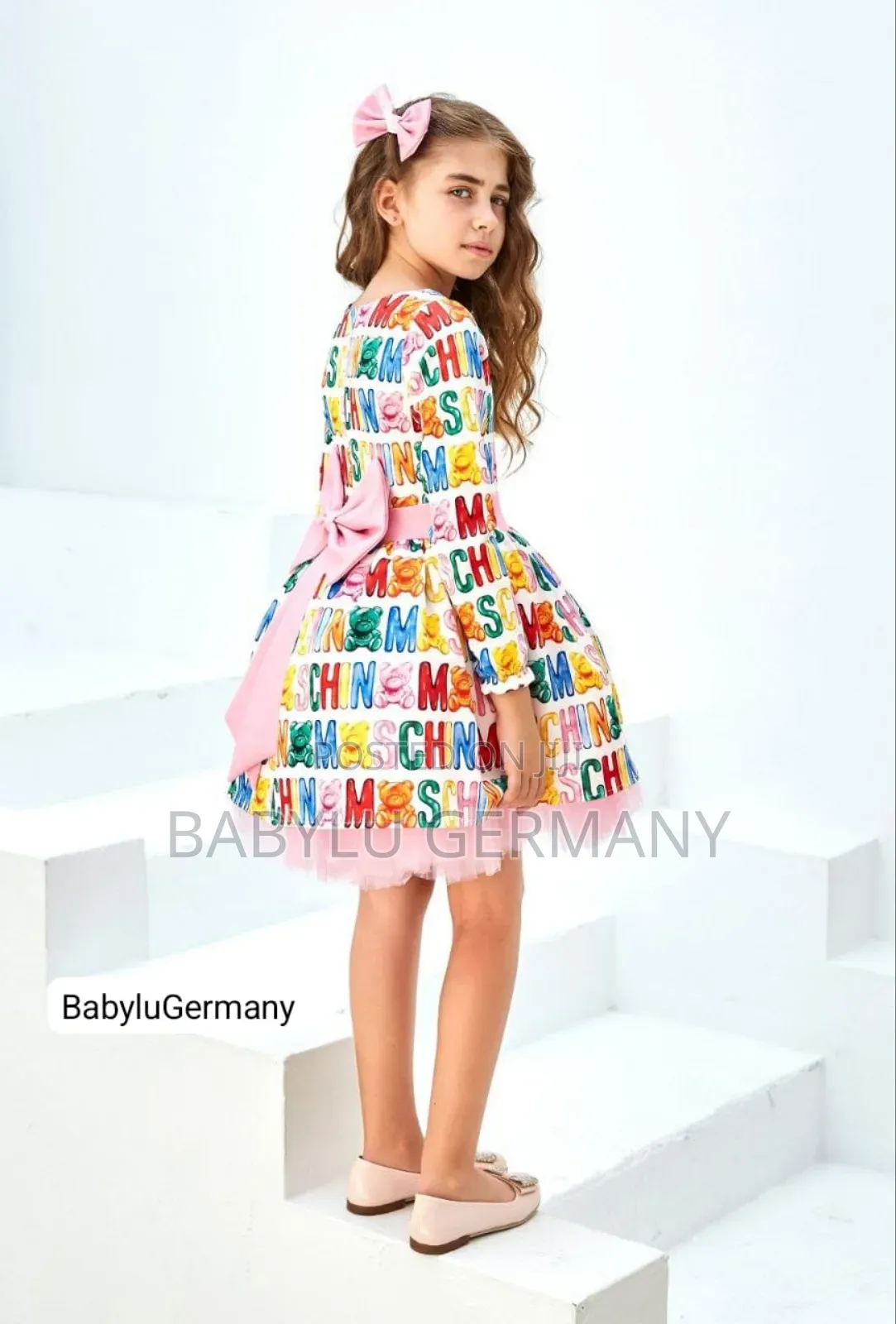 Turkey Luxury Pink Moschino Girl Princess Dress / Ball Gown