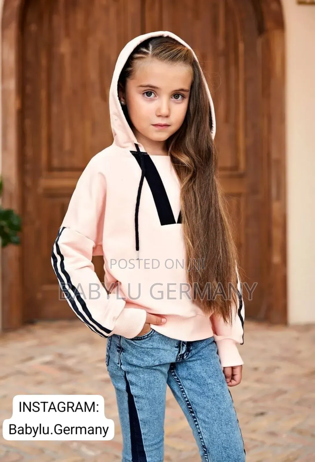 Pink Girl Sweater and Blue Jeans Set : Turkey Imported