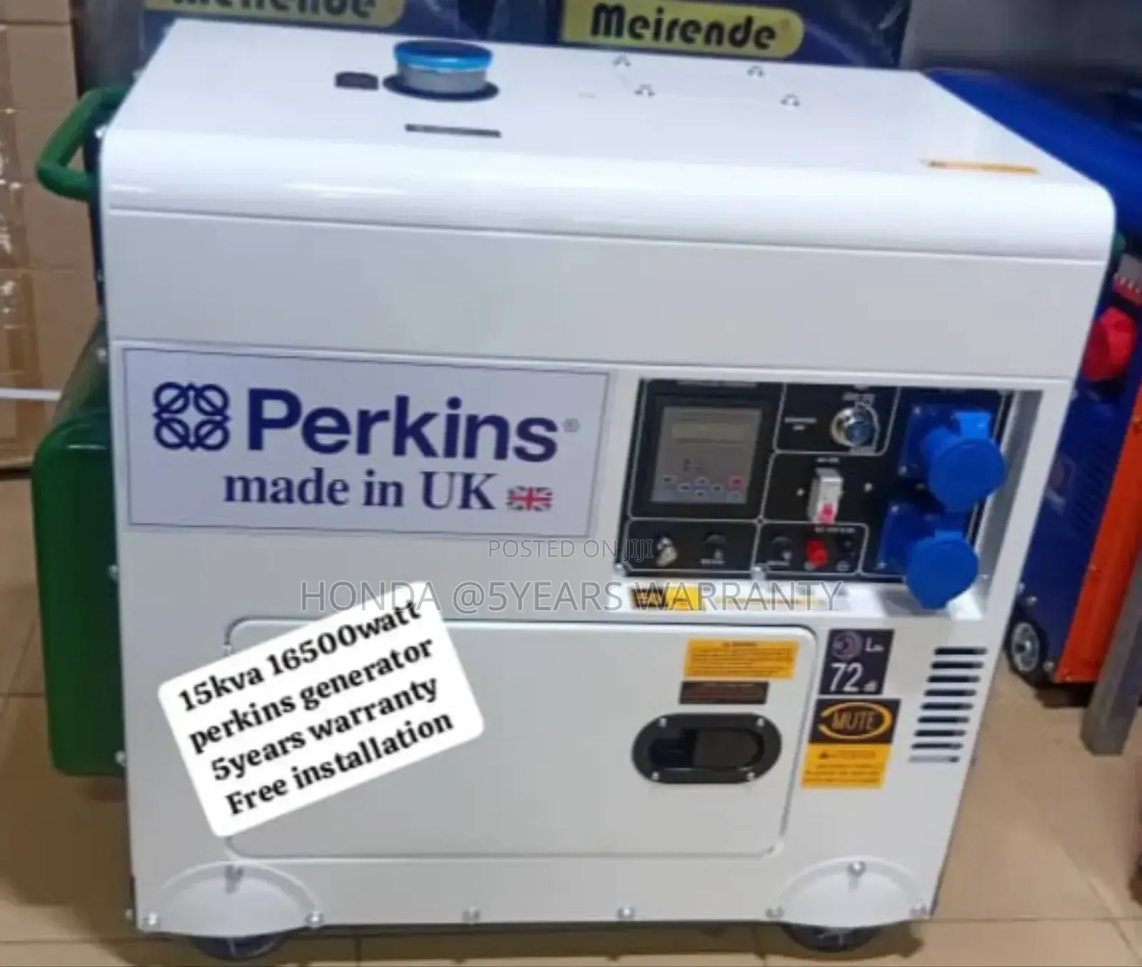 Noise Free Diesel 15kva Perkins Generator 16500watt 15kva