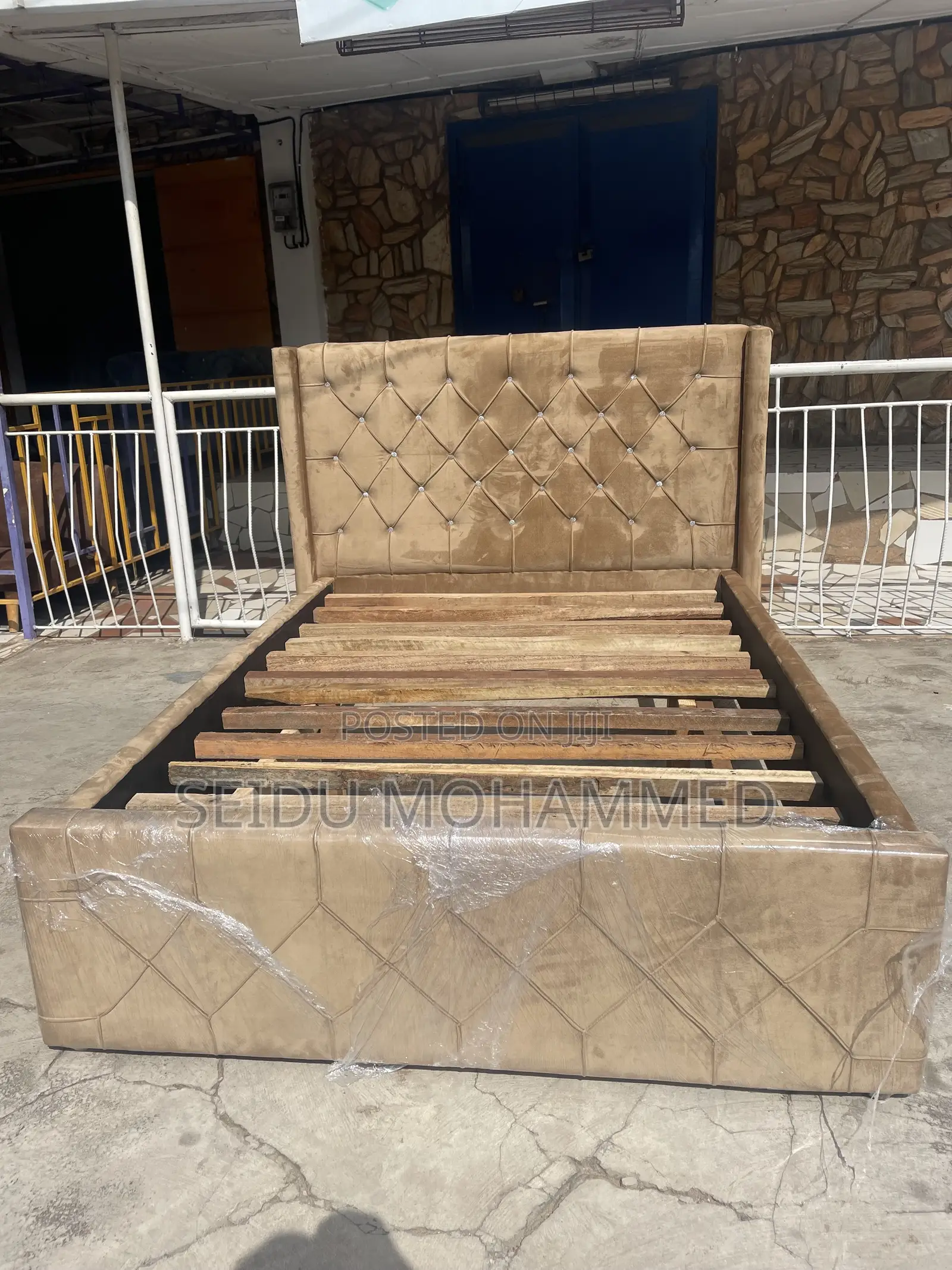 Double Fabric Bed Frame