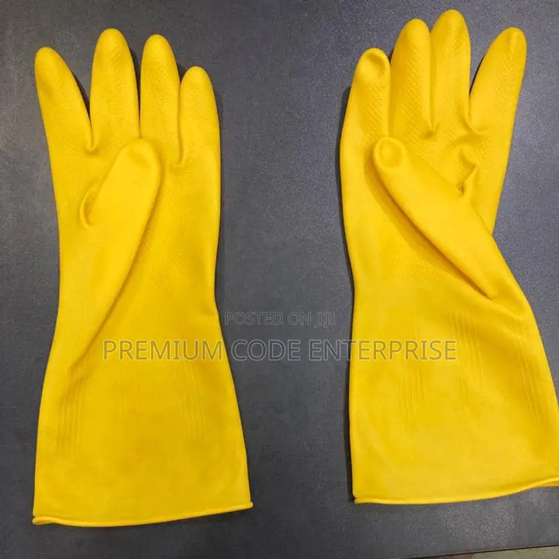 Reusable Rubber Cleaning Gloves – Yellow, 1 Pair