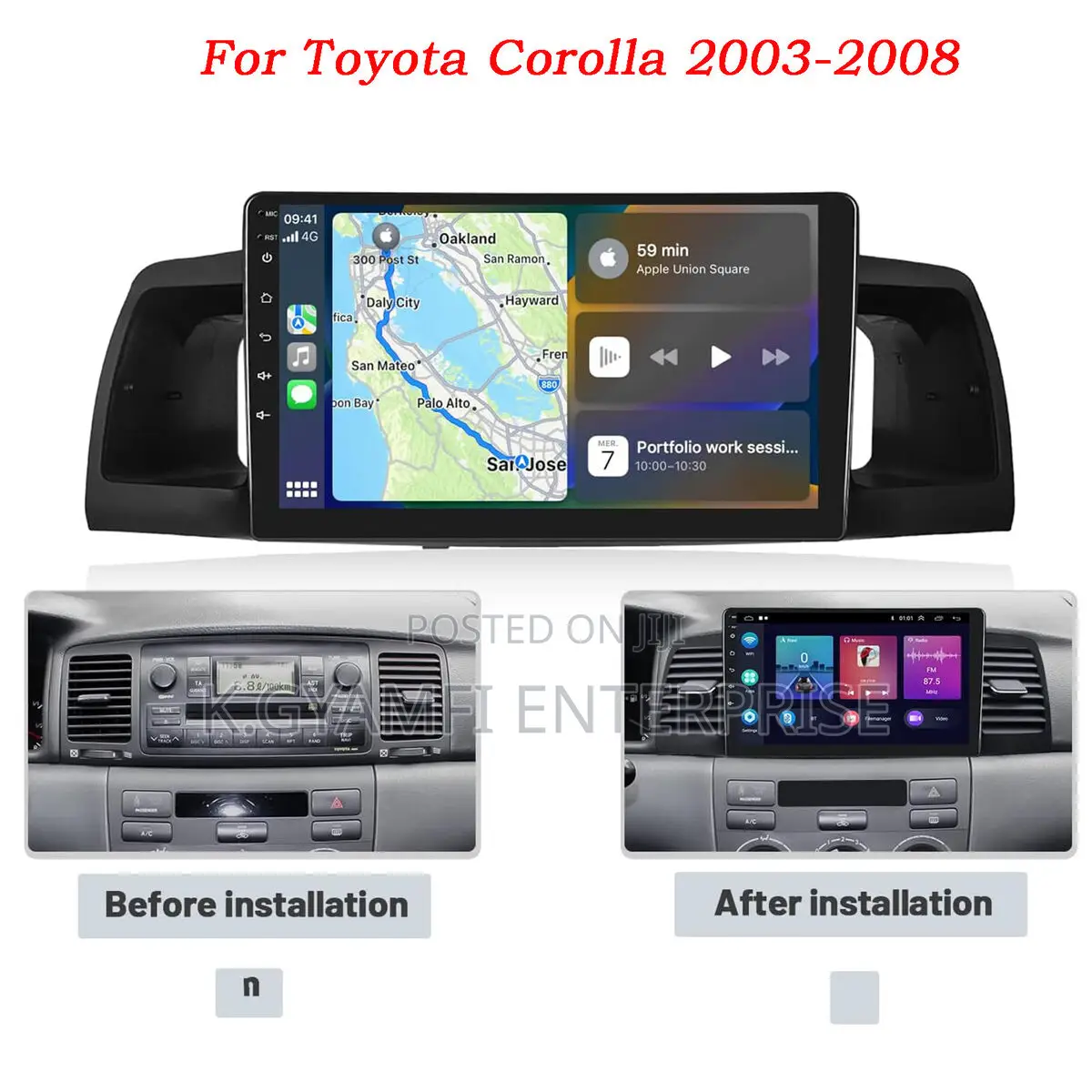 Quality Android Car Tape For Toyota Corolla 2002 To 2008