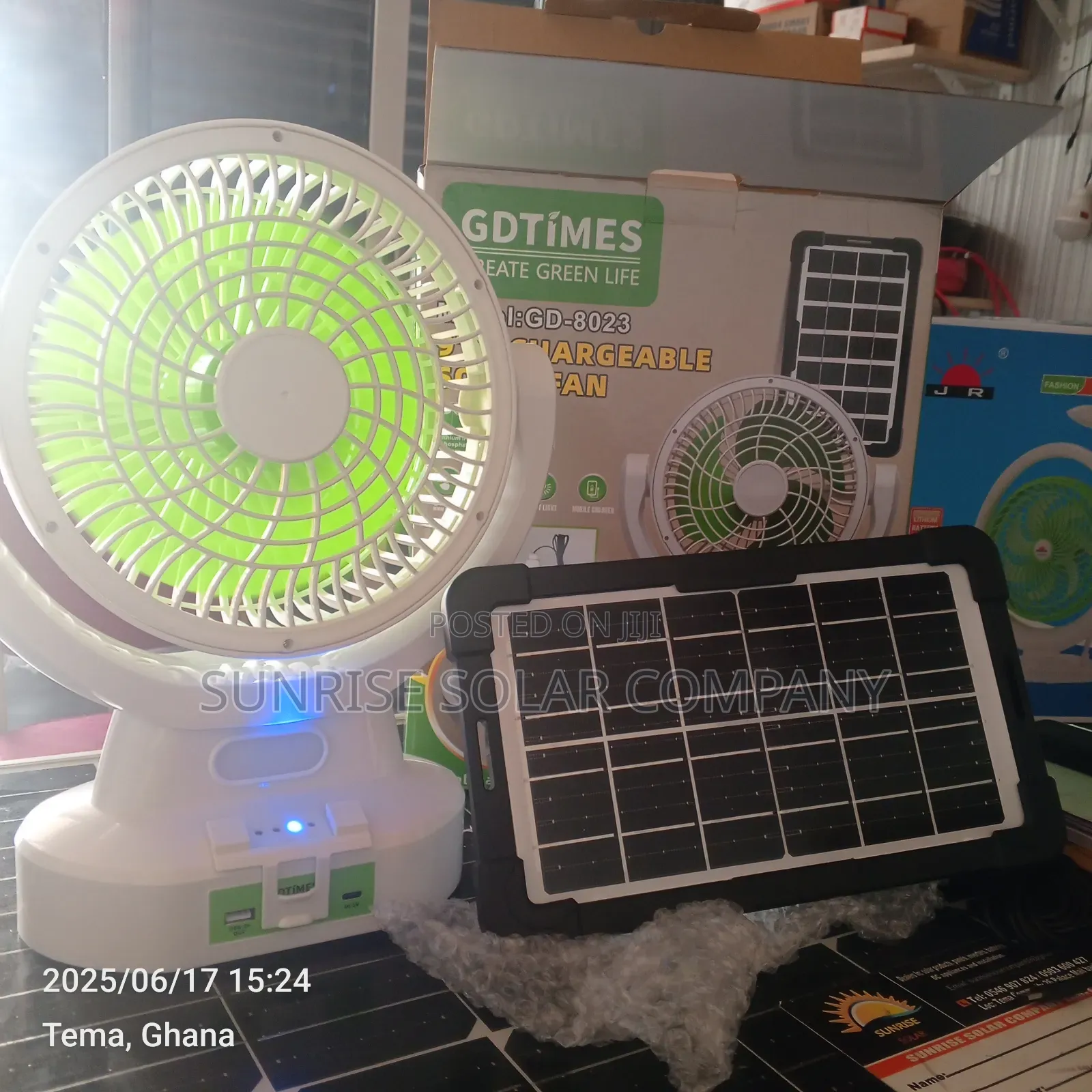 Solar Rechargeable Fan