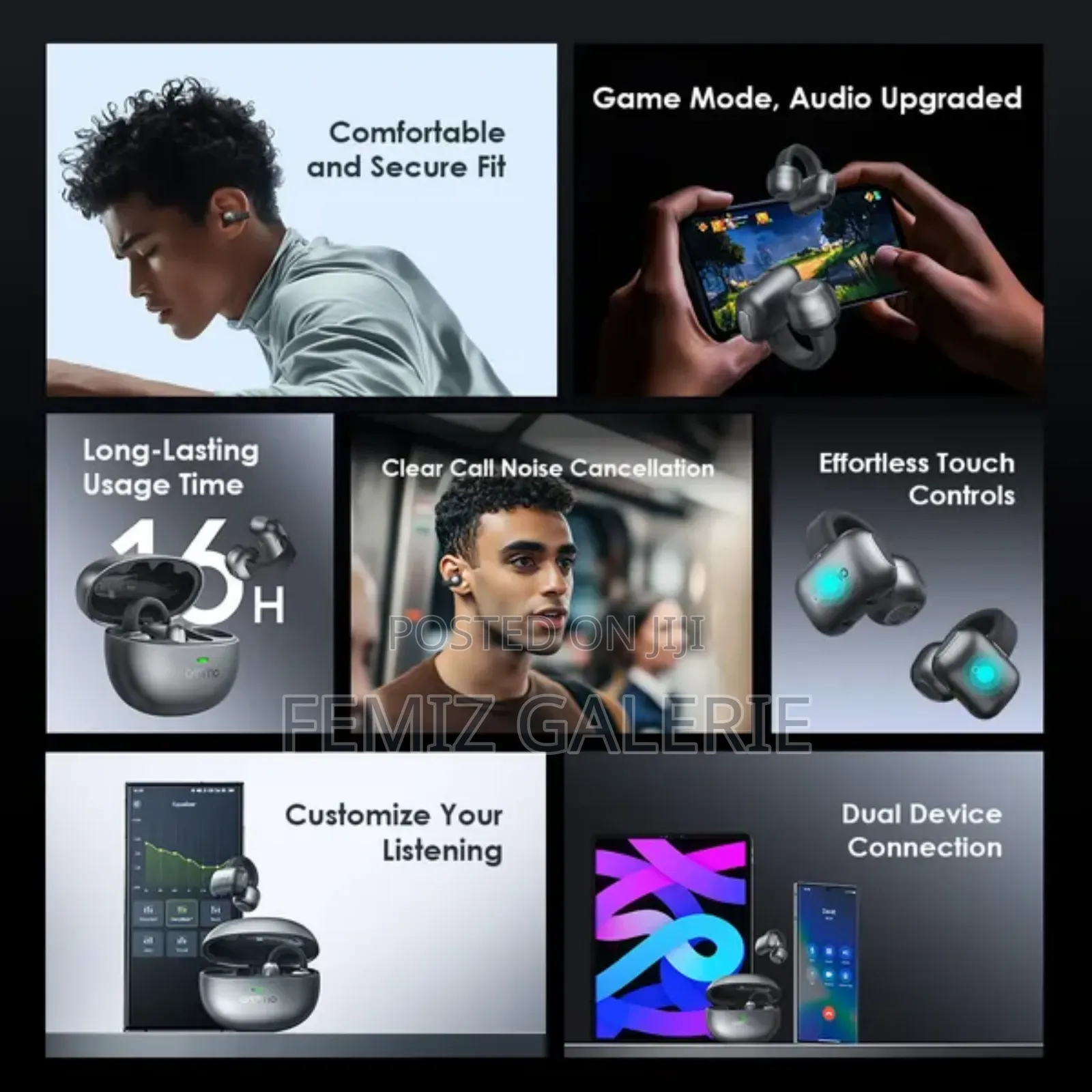 Oraimo Opensnap N Clip-on Open-Ear True Wireless Earbuds