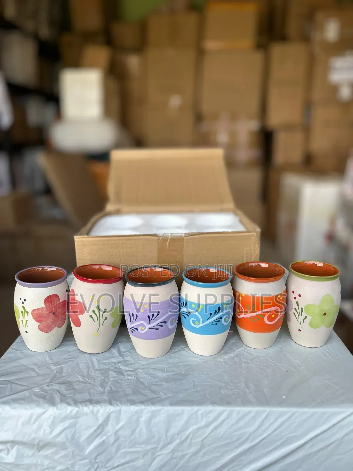 Designed or Pattern Clay Cup