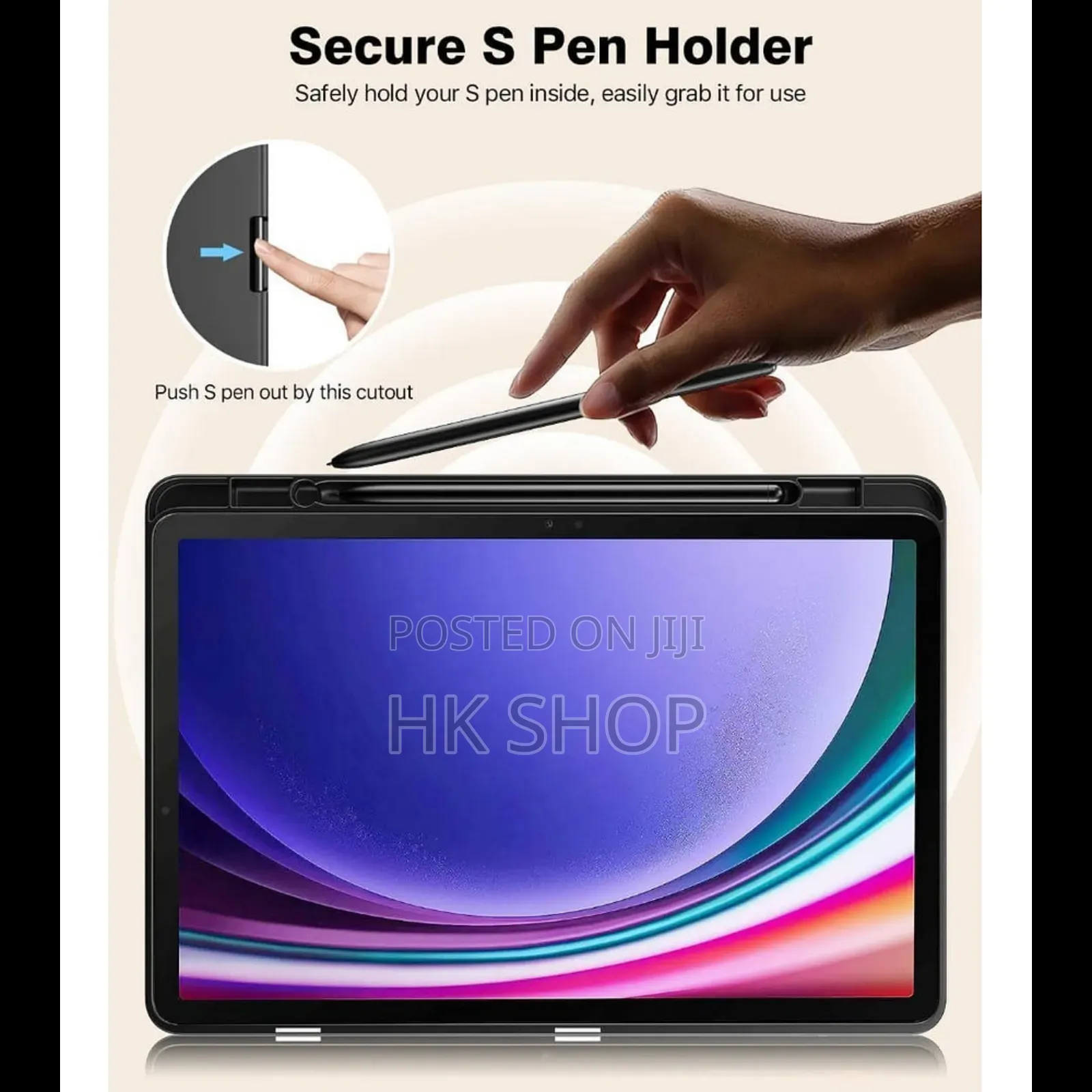 Samsung Galaxy Tab S9 Plus/S9 Fe Plus Case With S Pen Holder