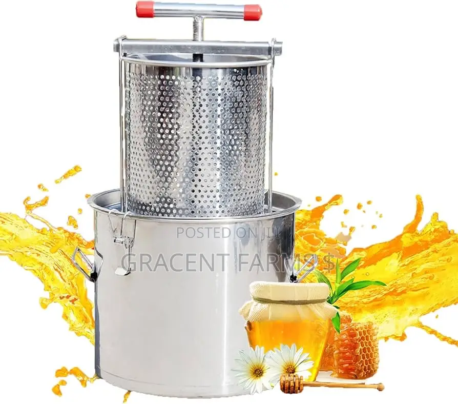 Stainless Steel Honey Press With Collection Bucket