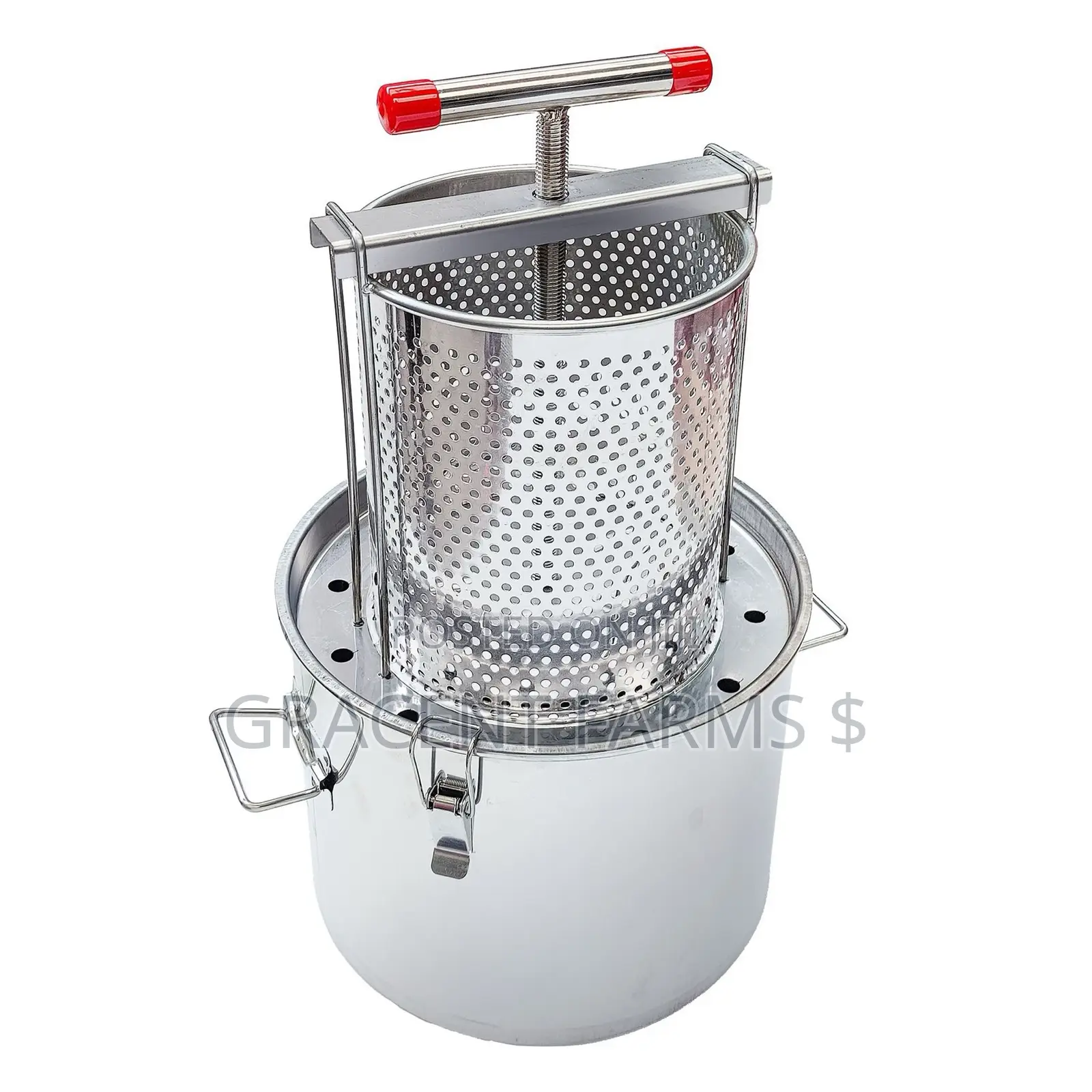 Stainless Steel Honey Press With Collection Bucket