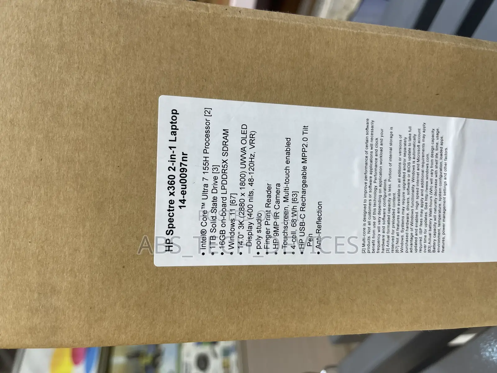 New Laptop HP Spectre 14 16GB Intel Core Ultra 7 SSD 1T