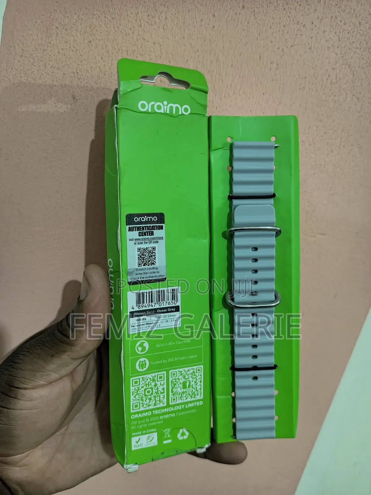 Oraimo Silica Gel Watch Strap - Ocean Gray Colour