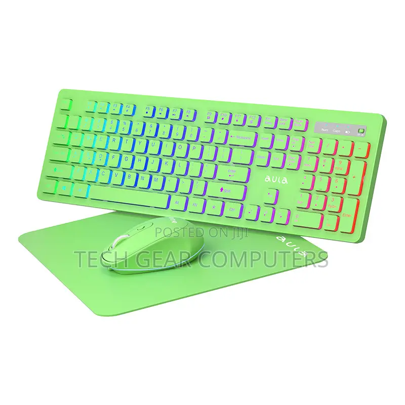 Aula Wireless Keyboard and Mouse Combo, RGB