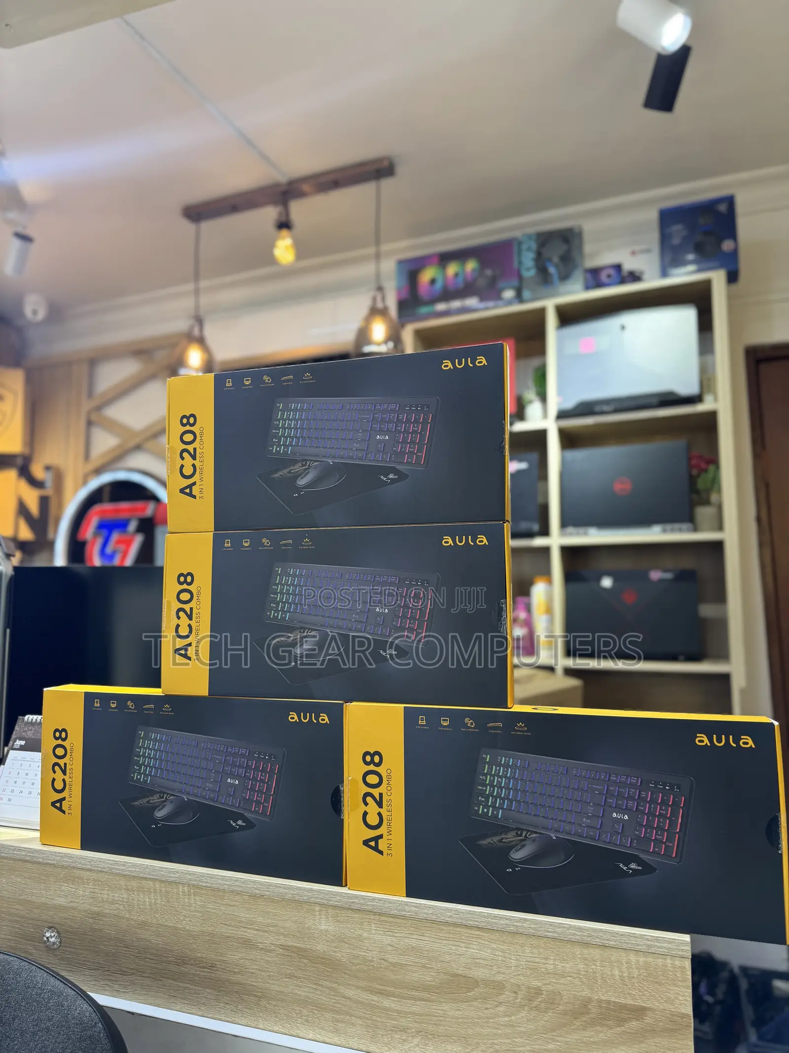 Aula Wireless Keyboard and Mouse Combo, RGB