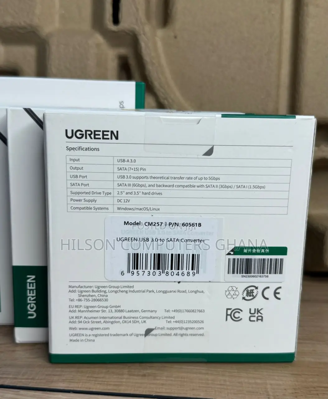 Ugreen Usb Hub With 3.0 Gigabit Ethernet Adapter - 20265