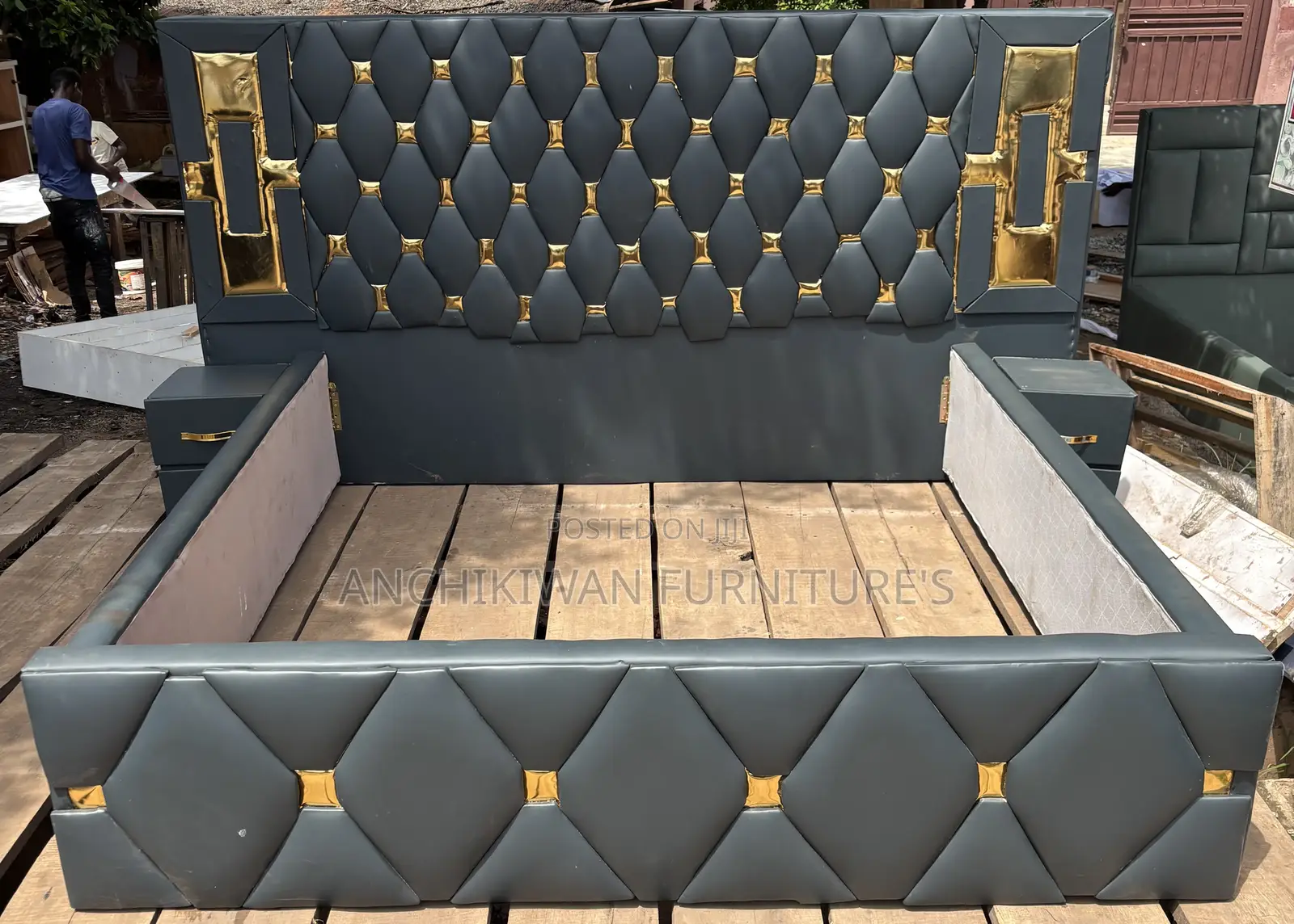 Queensize Designer Bed With 2drawer(Payment After Delivery)