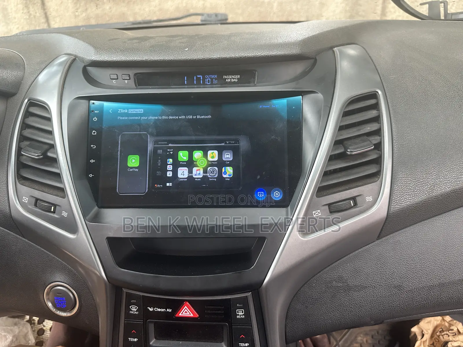 Hyundai Elantra 2014-16 Carplay Android Auto Stereo
