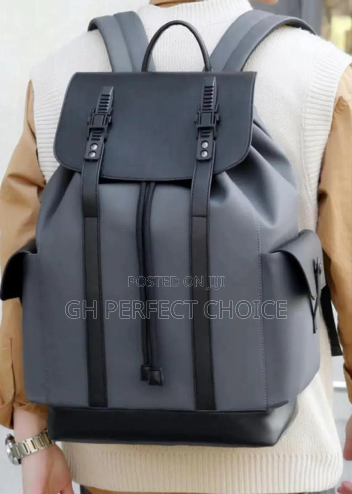 Unisex Leather Backpack, Authentic