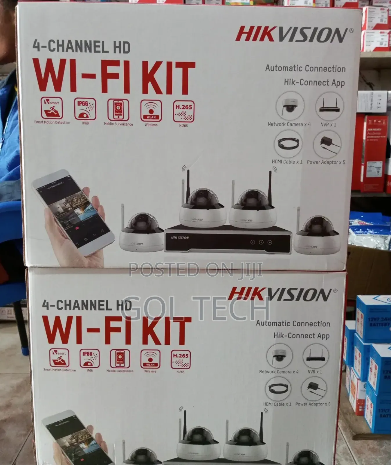 Hikvision Wi-Fi Kit 4-Channel Hd With 1tb HDD Dome Automatic