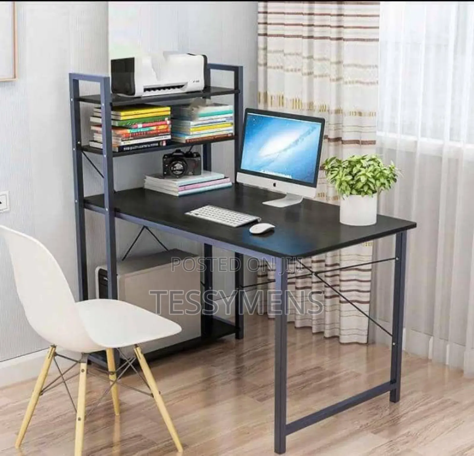 Computer Desk/ Office Table With Side Shelves