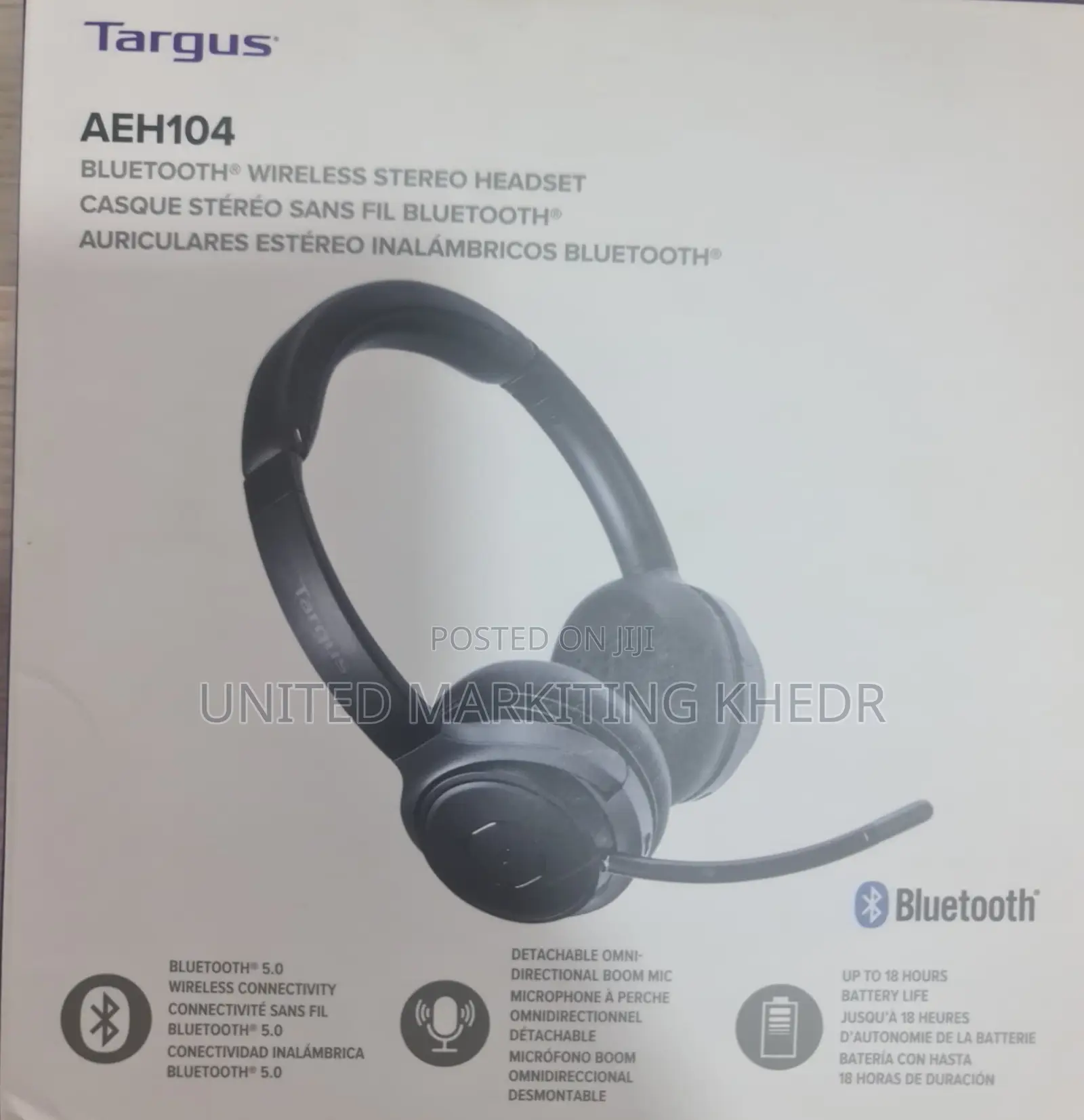 Targus Wireless Bluetooth Stereo Headset, Black (Aeh104gl)
