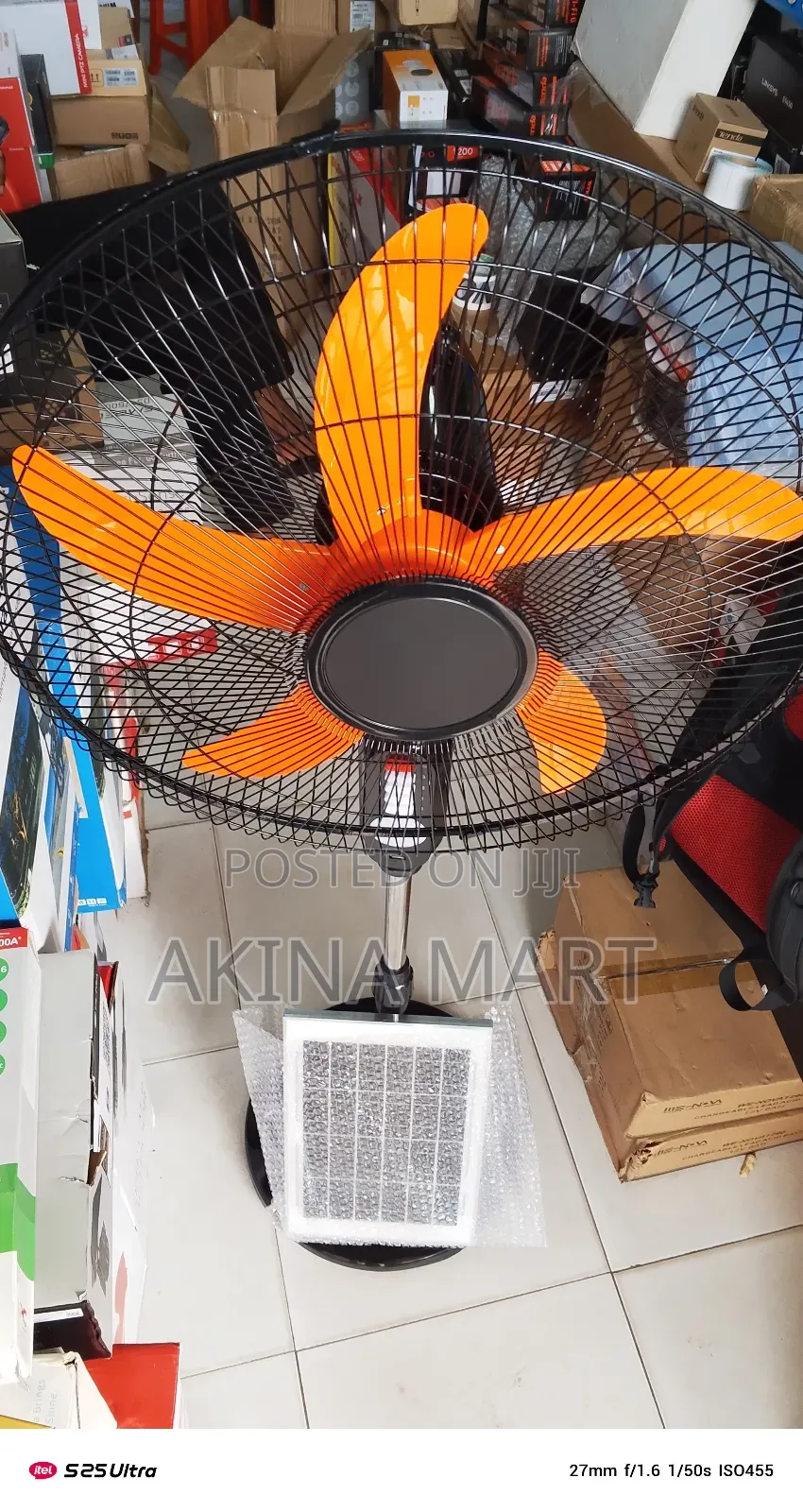 Solar Chargeable Standing Fan 6hrs