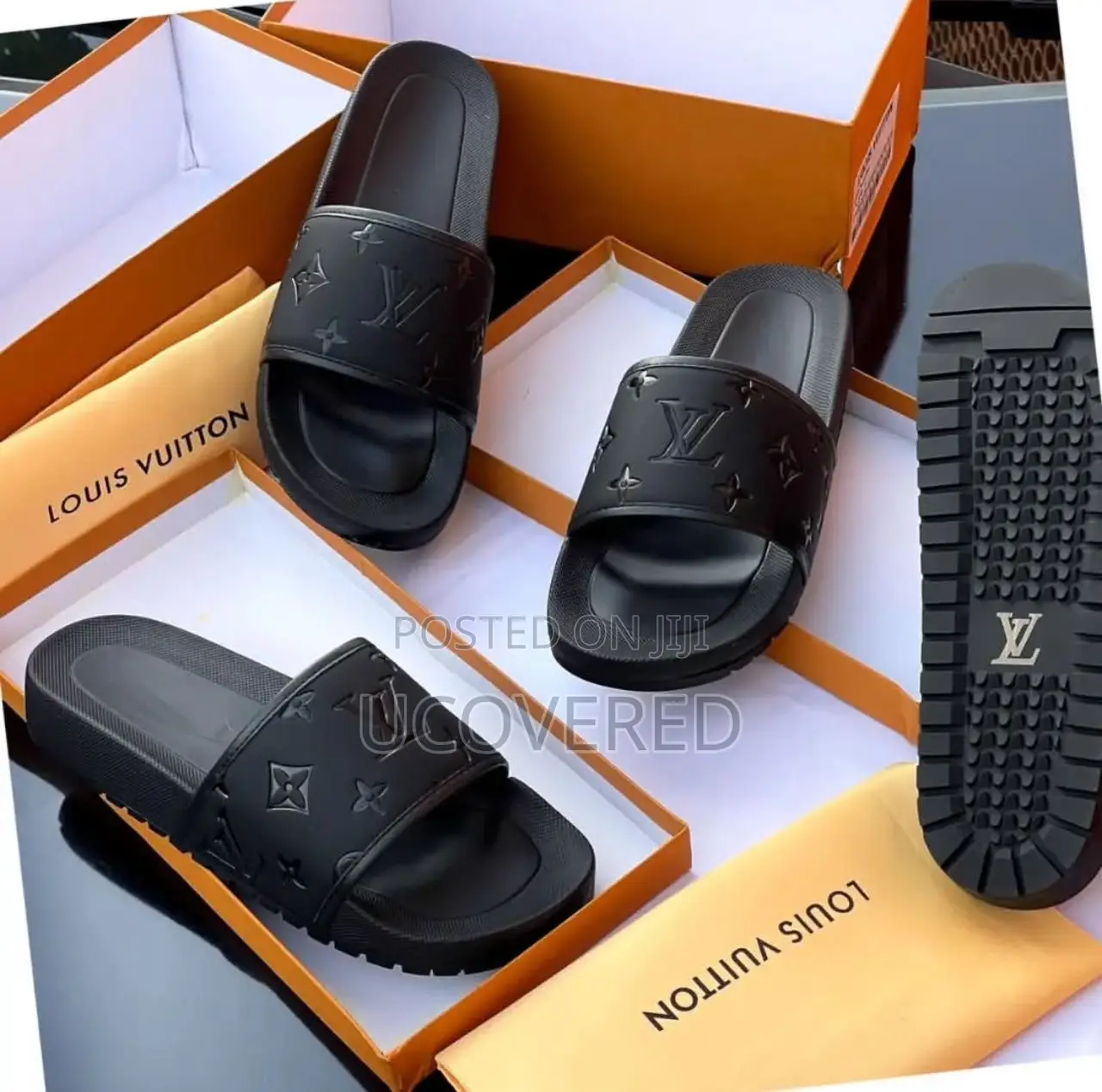 Louis Vuitton Home Non-Slip Open Toe Slippers Unisex