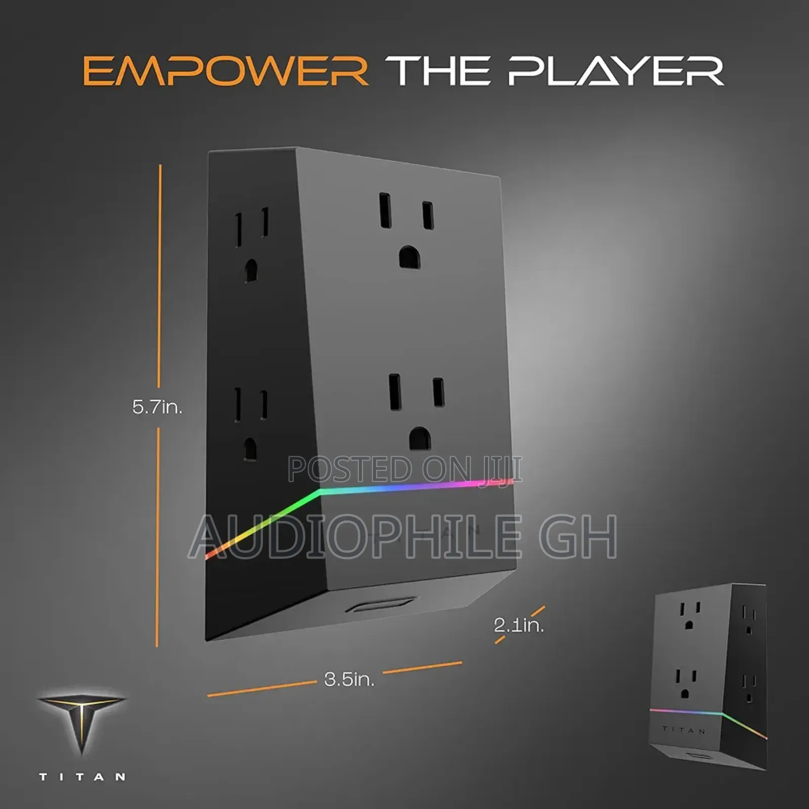 Titan - 6 Outlet Ultrashielding 120v Tap Surge Protector