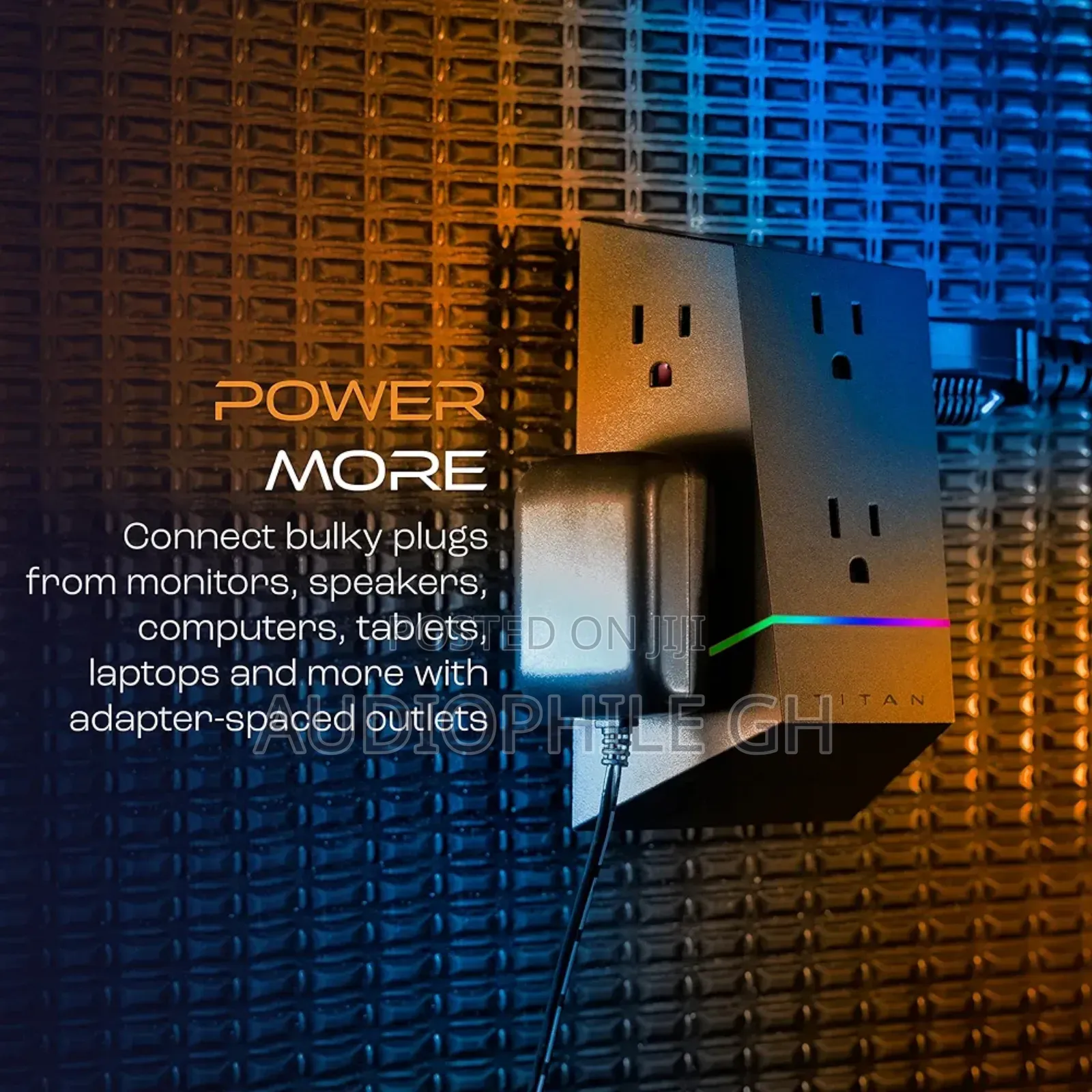 Titan - 6 Outlet Ultrashielding 120v Tap Surge Protector