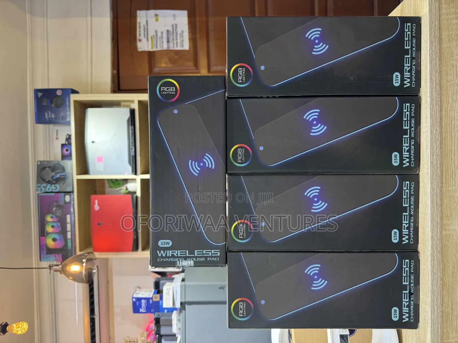 Gim Wireless Charging RGB Gaming Mouse Pad 15w, Led