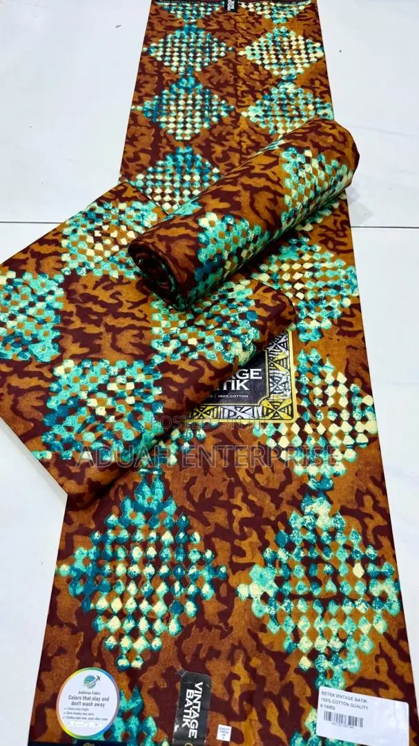 6 Yards African Vintage Fabric.