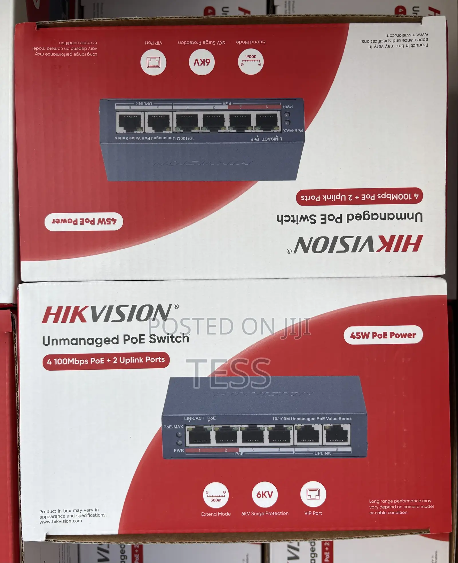 Hikvision 4port Poe Unmanaged Switch 2uplink 3e0106p-e/M(B)
