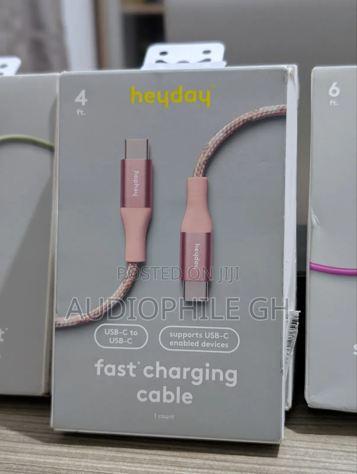 Heyday 4" Usb-C to Usb-C Braided Fast Charging Cable