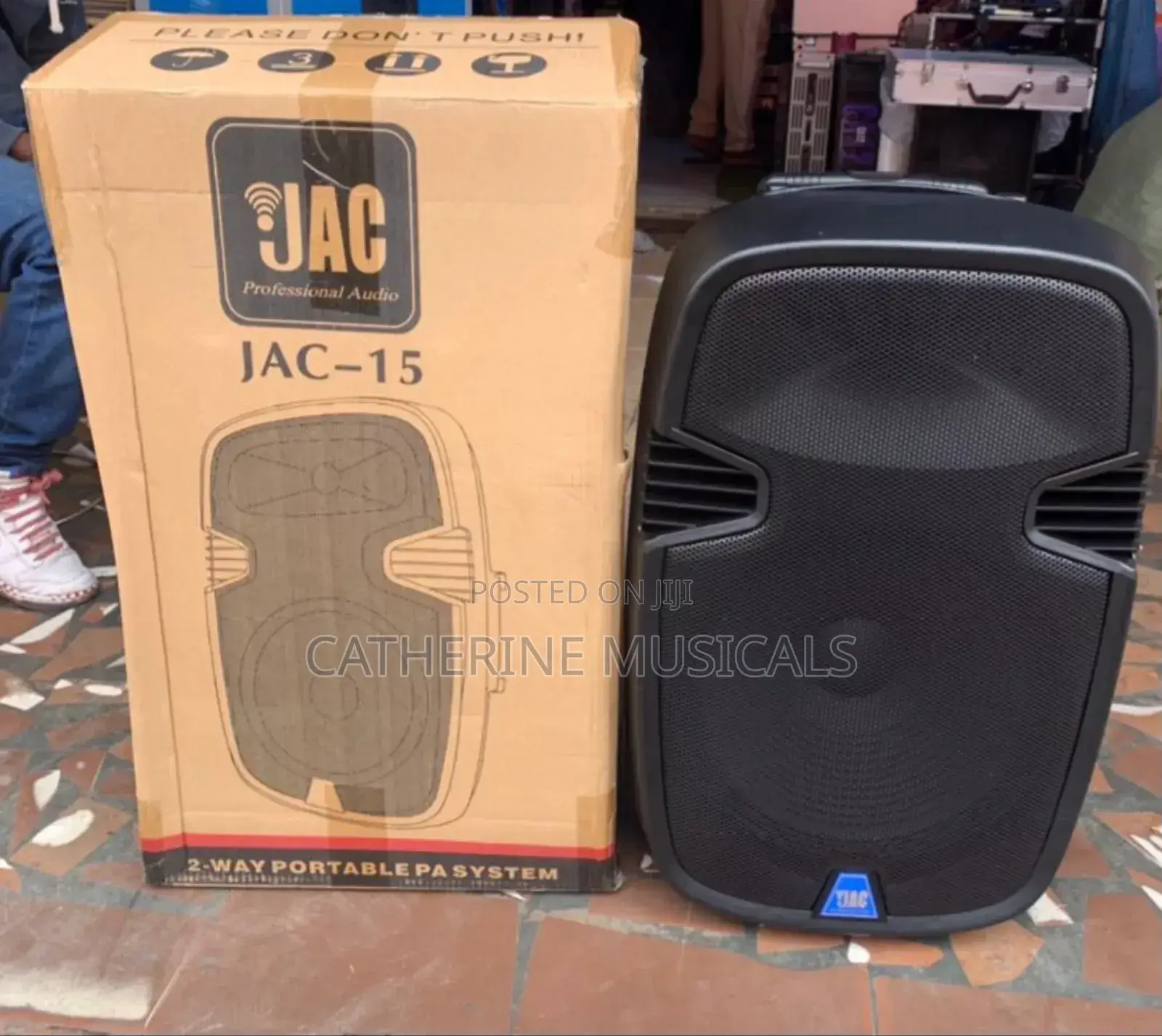 Rechargeable Bluetooth 15 Inches Speaker With Two Mic
