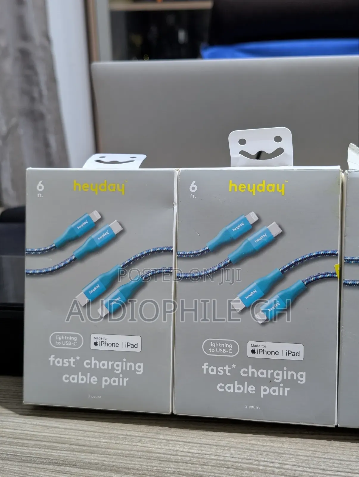 Heyday 6' Lightning to Usb-C Braided Cable 2pk - Ocean Teal