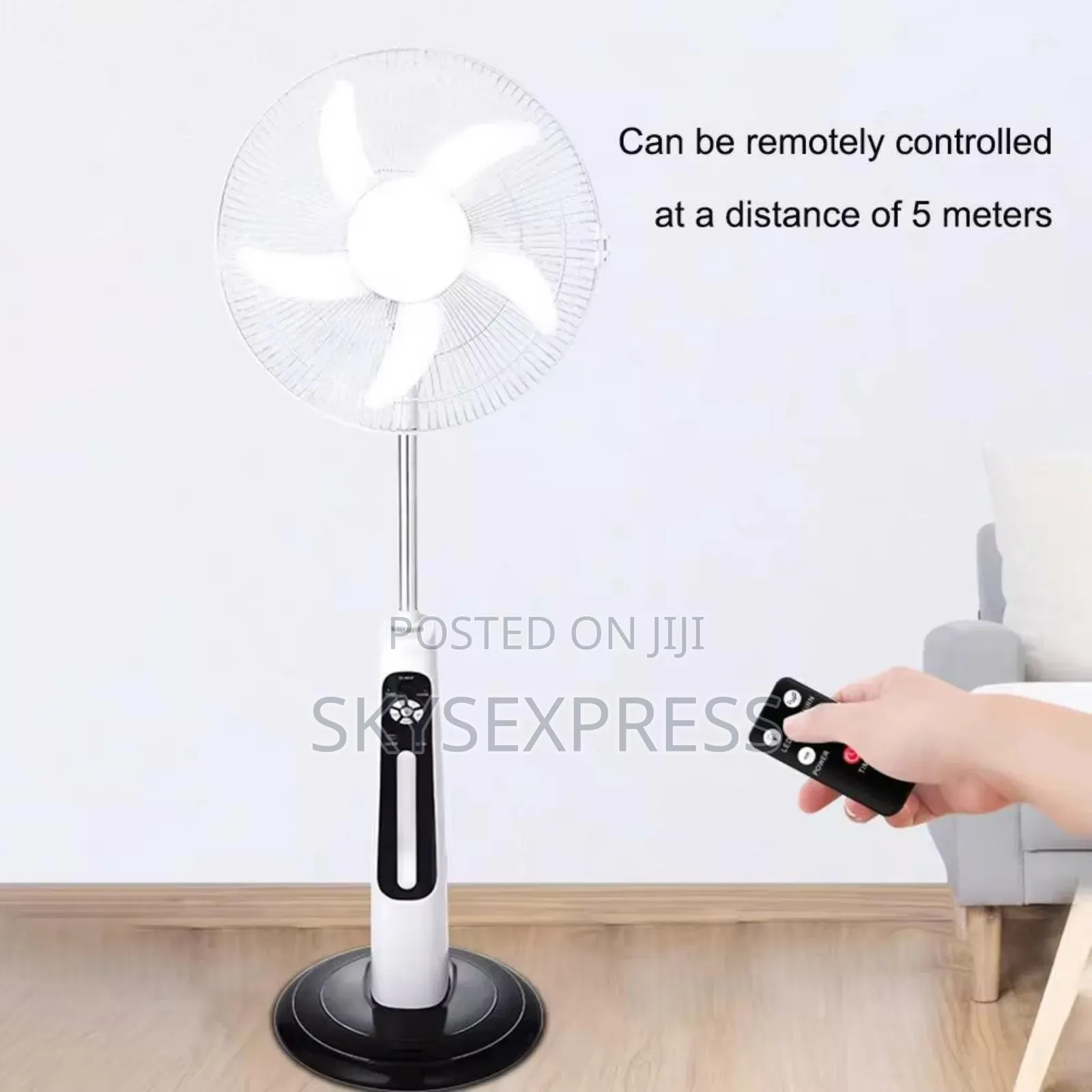 Solar Rechargeable Standing Fan