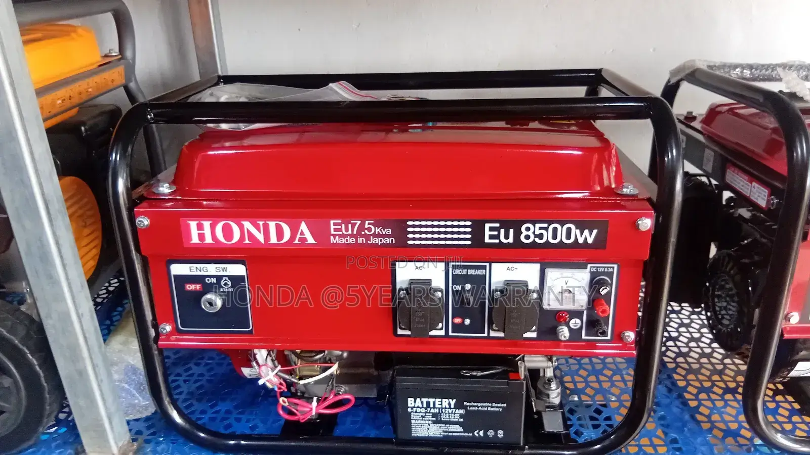 Energy for Life Petrol 7.5kva 8500watt Honda Generator