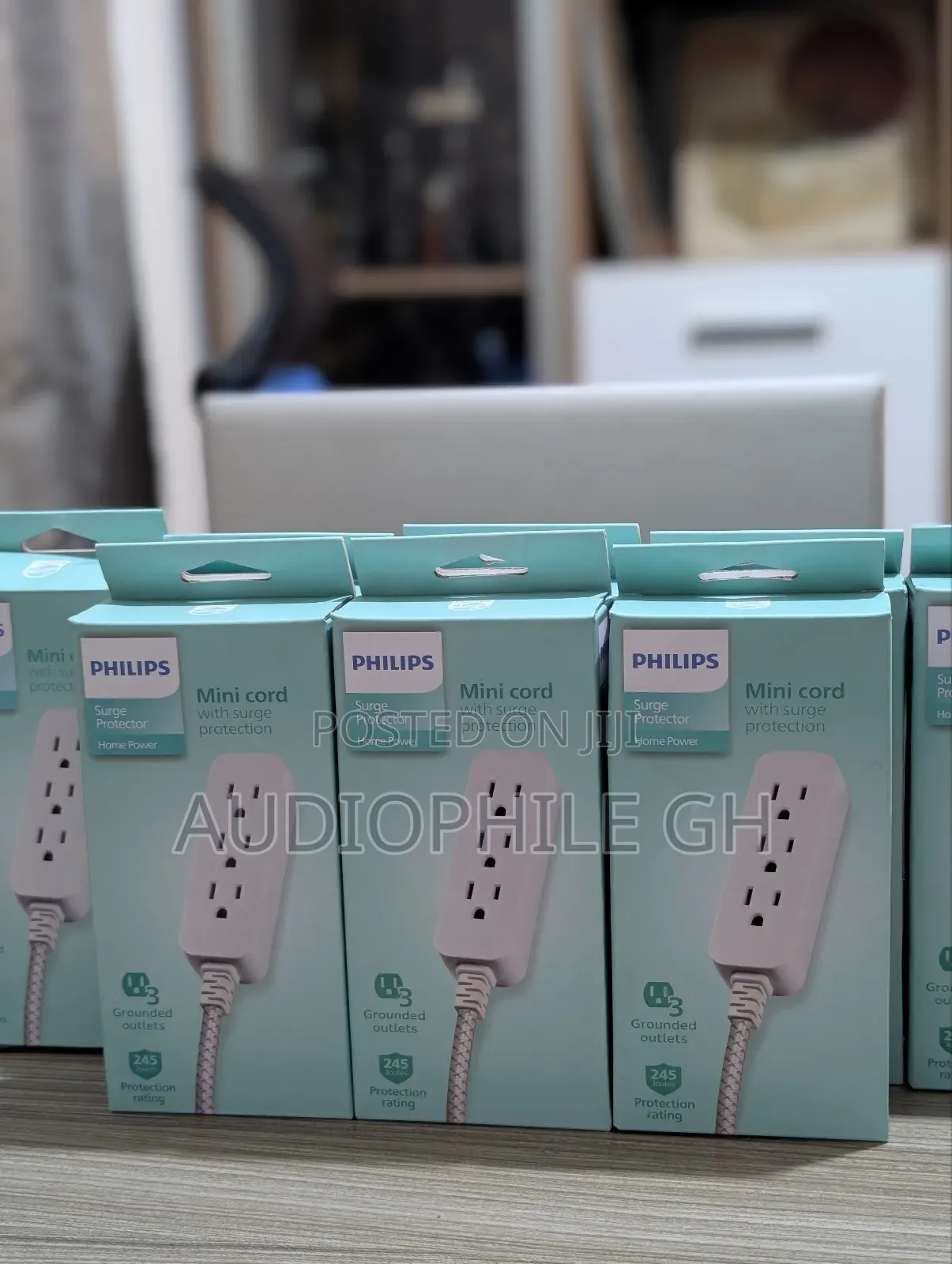 Philips 3-Outlet Surge Protector With 1 Ft. Extension Cord
