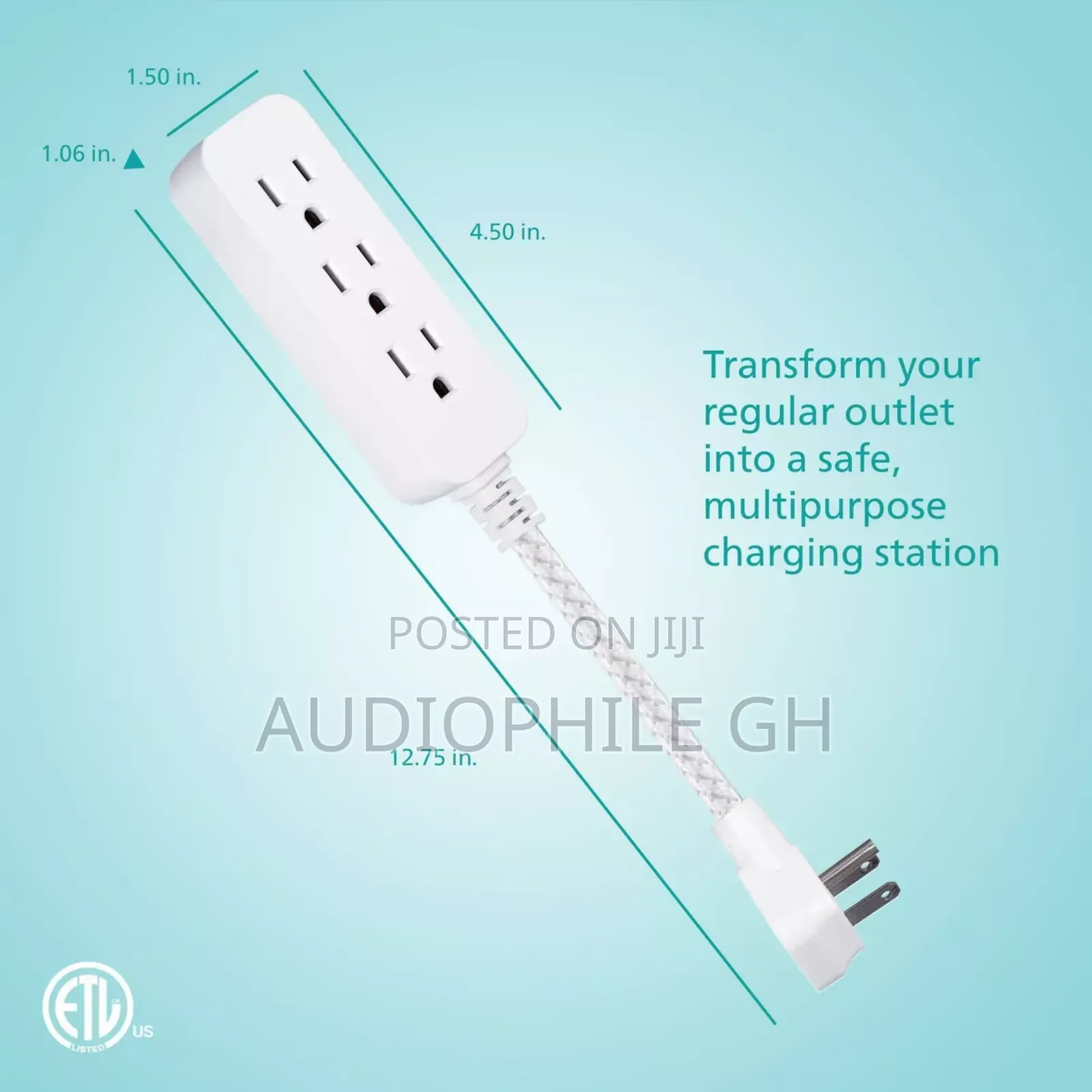 Philips 3-Outlet Surge Protector With 1 Ft. Extension Cord