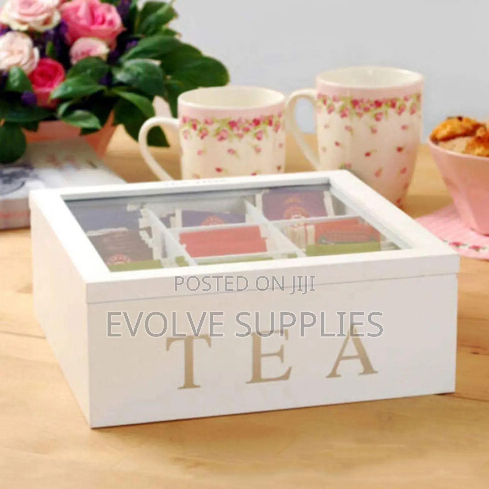 Wooden Tea Coffee Storage Box
