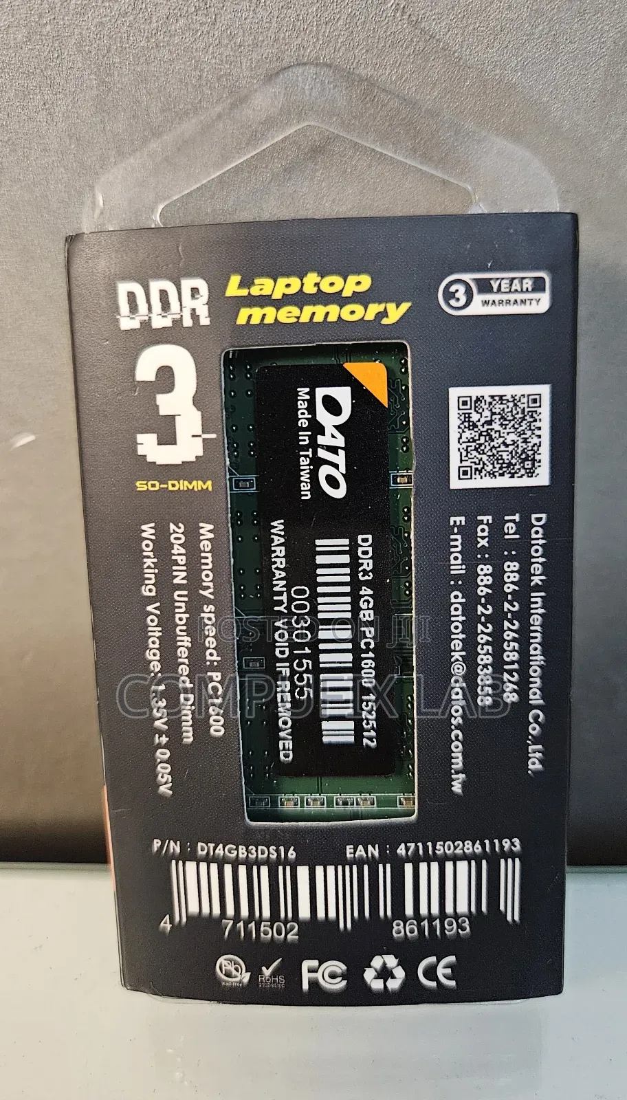4gb Ddr3 Laptop Memory 1600mhz