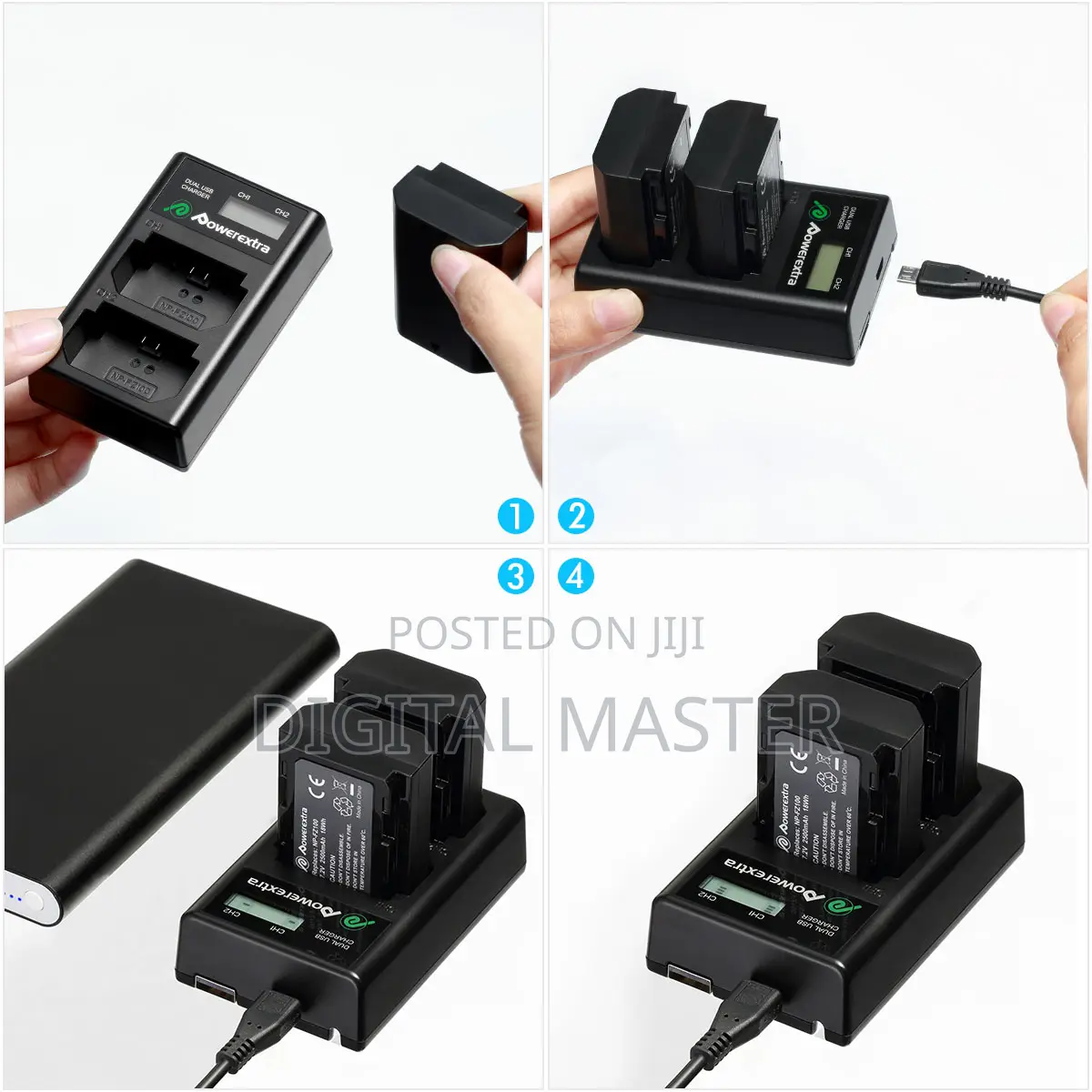 Powerextra 2 Pack Sony Np-fz100 Battery 2500mah