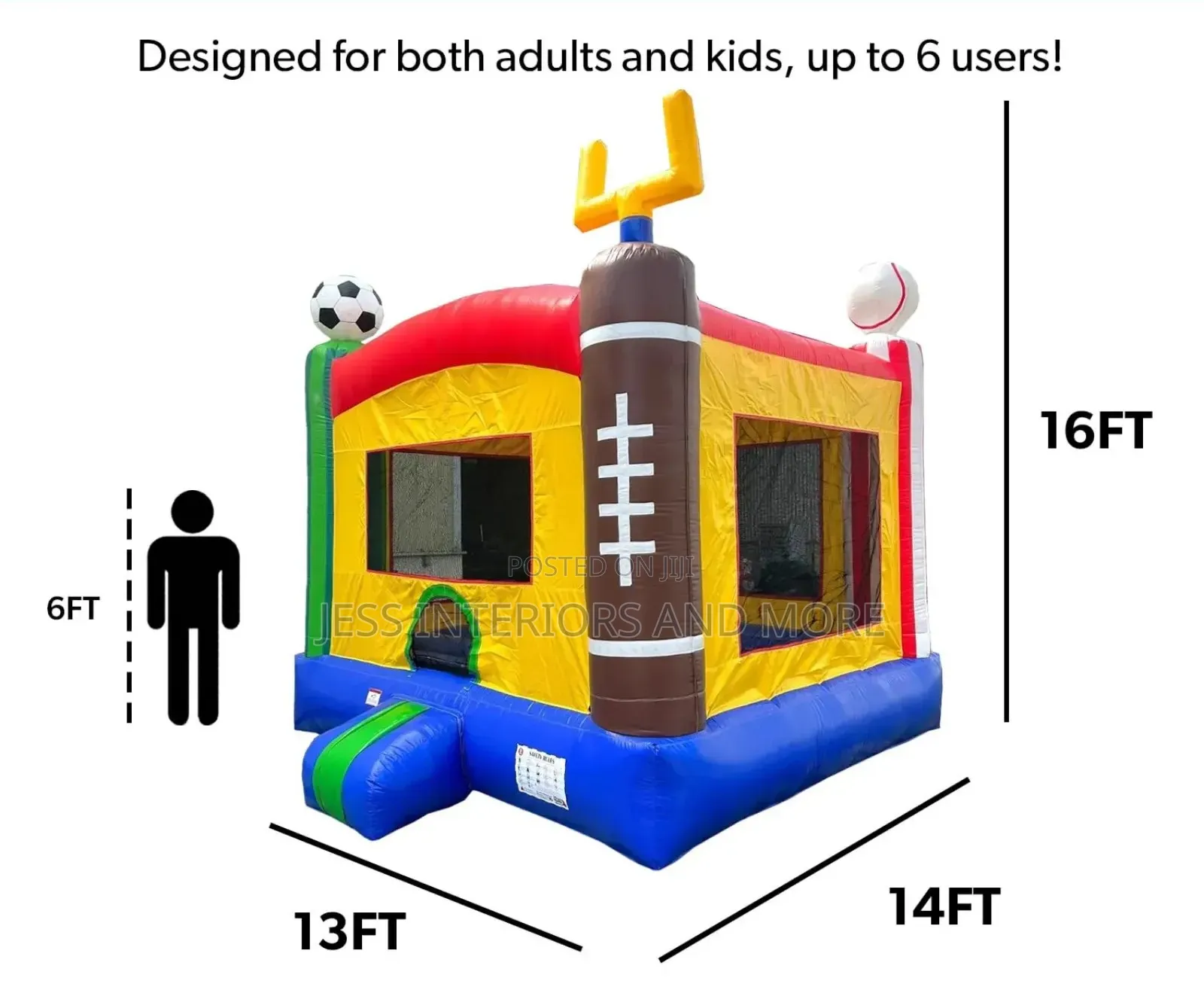 Bouncing Castle (Commercial Grade, for Kids and Adults)