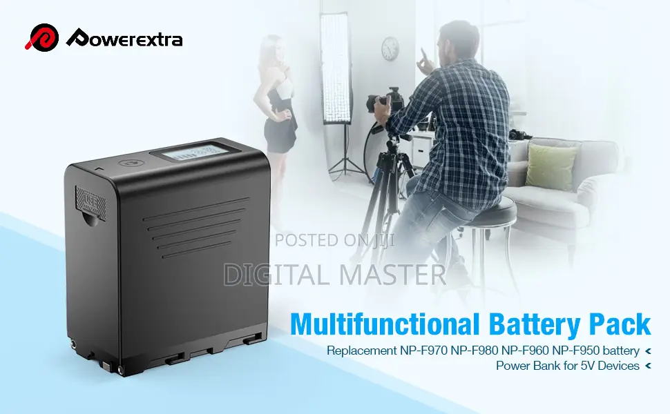 Powerextra Np-F980l 10050mah With Usb Output LCD Display