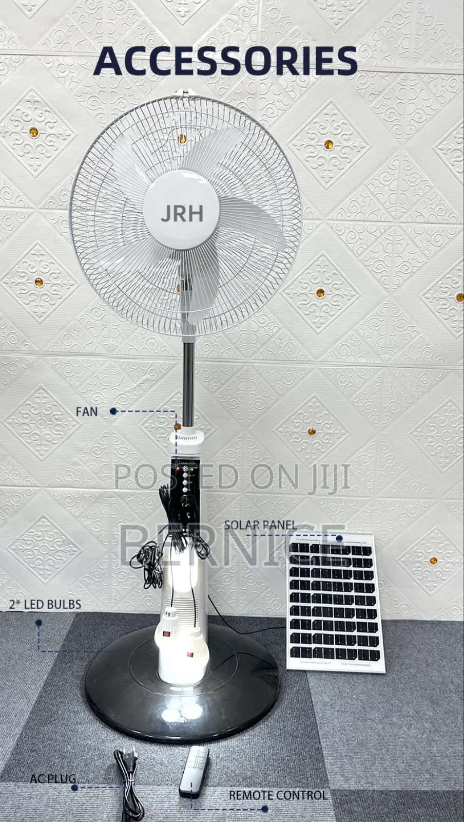 Rechargeable Solar Fan