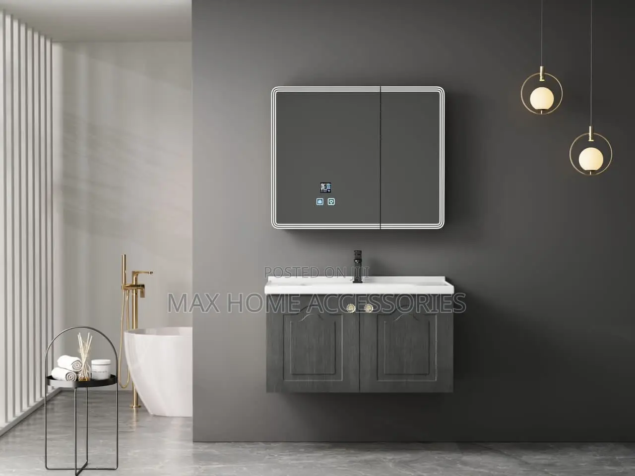 Gray Vanity Basin